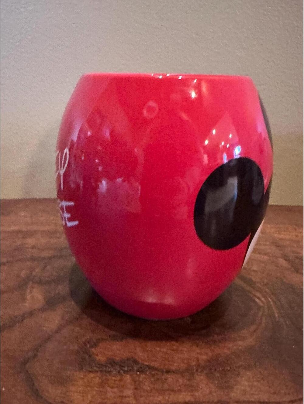 Disney Store Mickey Mouse Red Rounded Coffee Mug - Picture 3 of 6
